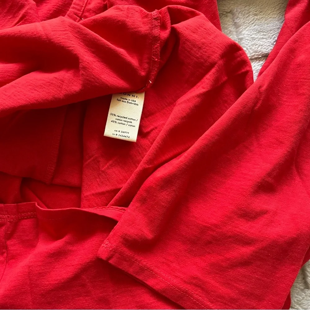 Donni Red One Shoulder Cotton Top - Picture 6 of 6